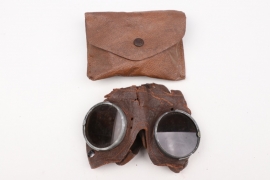 Wehrmacht general purpose goggle in bag - unissued