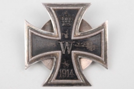 Lt. Hellmann - engraved 1914 Iron Cross 1st Class on screw-back - Meybauer 925