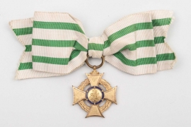 Saxony -  Cross of Honour for Voluntary Welfare Work in War 1914-17 on ribbon bow