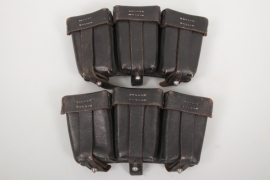 Wehrmacht pair of K98 ammunition pouches - matching makers