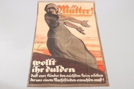 WWI German propaganda poster "Mütter!" - 142x92.5