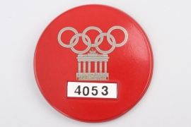 Olympic Games Berlin 1936 official service badge - red