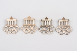 4 x Olympic Games Berlin 1936 official badge for visitors
