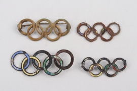 Olympic Games 1936 four pins "Olympic rings"