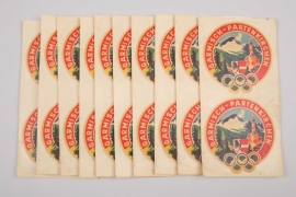 Olympic Games Garmisch-Partenkirchen 1936 lot of 20 suitcase stickers