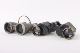 Wehrmacht - 1 x binoculars 6 x 30 + 1 x WW 1 binoculars 08