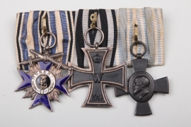 3-place ribbon bar to a Bavarian Military Merit Order 4th Class recipient