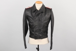 Kriegsmarine "Kleinkampfverbände" leather jacket with Panzer shoulder boards