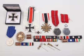 1957 type lot of badges, ribbon bars & miniatures