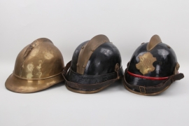 3 x imperial Fire brigade helmets