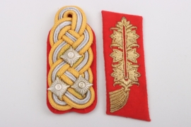 East Germany DDR - NVA general's collar tab and shoulder board