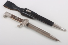 Police dress bayonet with leather frog - Clemen & Jung