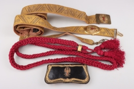 Spanish officer's dress belt and buckle with ammunition pouch