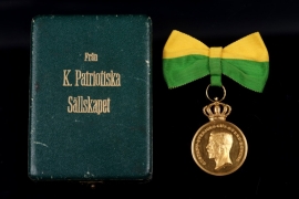 Sweden - Royal Patriotic Society's gold medal for for significant deed