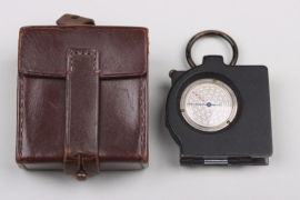 Wehrmacht march compass with map measure in leather case