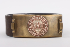 Prussia buckle "Gott mit uns" (EM/NCO) for telegraph troops with belt