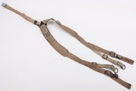 Restored belt support strap from webbing material (y-strap)