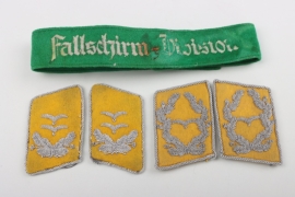 Luftwaffe cuff title "Fallschirm-Division" + Collar tabs