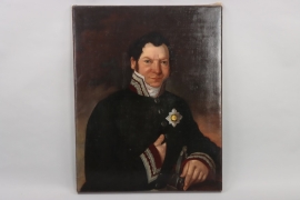 Oil Portrait of a austrian nobleman with saber