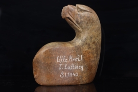 Luftwaffe engraved eagle table decoration - issued for the 1st aerial victory