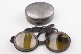 WWI Gebirgsjäger snow goggles with case