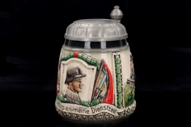 Imperial Germany reservist's clay beer mug