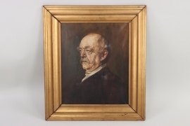Framed oil Otto von Bismarck