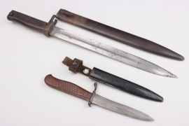 WWI trench knife and Ersatz bayonet