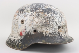 Heer white winter camo M35 helmet shell