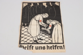 WWI German Red Cross "Helft uns helfen" poster