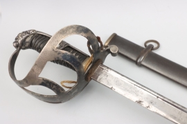 Cavalry (Train) lion's head sabre with silver fittings - WKC