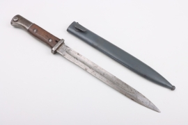 Prussian WWI bayonet 84/98 with Wehrmacht scabbard - Erfurt