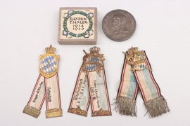 WW1 Bavarian "Bayernthaler" 1914/16 in case + 3 Membership badges