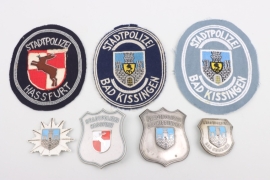 Federal Republic of Germany - Bad Kissingen - Hassfurt lot of police badges