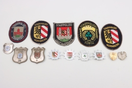 Federal republic of germany - Lot of police badges Fürth, Nürnberg, Zirndorf