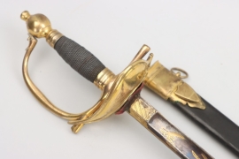 Prussian officer's sword with etched blade "Interimsdegen"