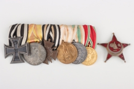 WWI 6-place medal bar with Gallipoli Star