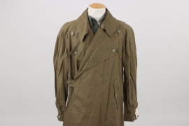 Wehrmacht tropical motorcyclist's coat with maker's tag