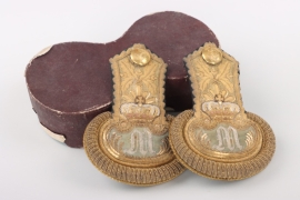 Bavaria epaulets for forestry officials in case - reign of Maximilian II (1848-1864)