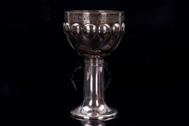 Silver goblet with quote Wilhelm II. banderole - "800"