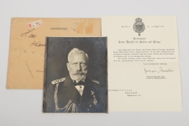 Emperor Wilhelm II - signed portrait photo with letter & envelope 1933
