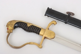 Prussian lion's head sabre for officers of the cavalry - WKC