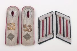 Heer Nebelwerfer-Regiment 53 insignia set of an Oberleutnant