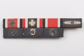 7-place ribbon bar of a Luftwaffe Close Combat Clasp in Silver winner - 1957 type