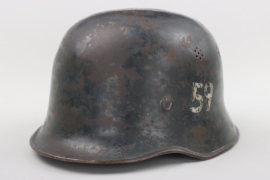 M34 helmet with national decal and number "59"