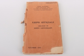 "KRIPO OFFICIALS" directory - November 1944