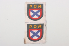 Heer two "ROA" volunteer's sleeve badges