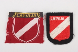 2 x Waffen-SS Latvian volunteer's sleeve badge