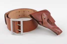 Luftwaffe officer's belt "Zweidornkoppel" with pistol holster