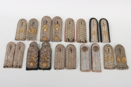 WWI/Imperial German lot of nine pairs of officers' shoulder boards